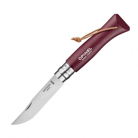 Складной нож "Opinel №8 Trekking" inox, Бордовая рукоять