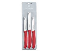 6.7111.3 набор овощных ножей, красный X50CrMoV15 