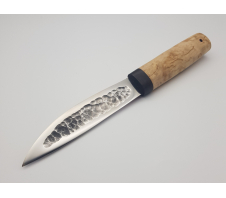 Нож "Якутский средний", сталь Х12МФ, кованый дол, карельская береза Х12МФ Карельская береза