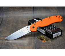 Складной нож Ontario Rat 1, сталь D2, сатин, оранжевый термопластик D2 Термопластик GRN