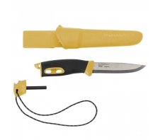 Нож Morakniv Companion Spark Yellow, нержавеющая сталь, 13573 Sandvik 12C27 Резинопластик