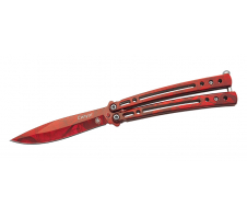 Нож-бабочка хозяйственно-бытовой "Силуэт", красный 420 Сталь