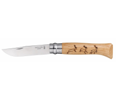 Складной нож "Opinel Animalia "Олень" №8" 12C27 SANDVIK Дуб