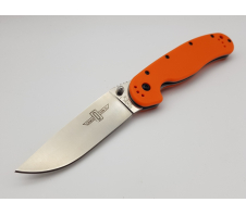 Складной нож Ontario Rat 1, AUS-8, сатин, оранжевый термопластик AUS8 G10