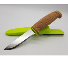 Нож Morakniv Floating Knife, нержавеющая сталь, лаймовый 12C27 SANDVIK Пластик, резина