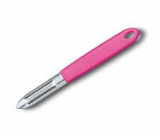 Универсальный двусторонний нож Victorinox для чистки модель 7.6077.5, розовый X55CrMo14 Полипропилен