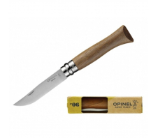 Нож Opinel №6, нержавеющая сталь, ореховая рукоять в картонной коробке 002025 Sandvik 12C27 Орех