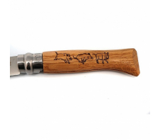 Складной нож "Opinel Animalia "Кабан" №8" 12C27 SANDVIK Дуб