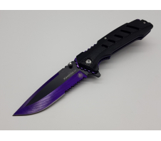Нож складной хозяйственно-бытовой "Хамелеон", пурпурный 420 Пластик