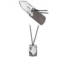 BK01BO210 Dog Tag - нож карта, сталь 440C 440C Титан