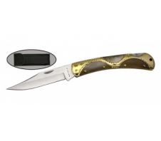 Нож складной хозяйственно-бытовой "M453" 420 Латунь, смола