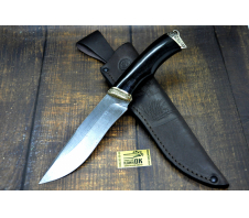Нож "Беркут", дамасская сталь, граб, мельхиор Дамаск Граб