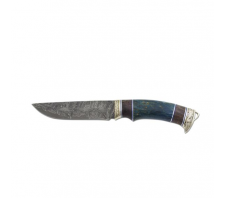 Нож "Ястреб" Ламинированный дамасск Стабилизированная древесина