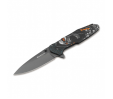 НОЖ BOKER  SCREAMING SKULL, стальная рукоять/череп, сталь 440А 440А 