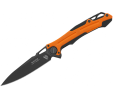 Нож хозяйственно-бытовой НОКС "Фантом"(черно-оранжевый)  D2, титановое покрытие G10