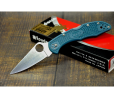 Складной нож Spyderco Delica Flat Ground Blue 11FPK390 K390 
