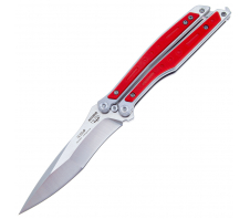 Нож бабочка (балисонг) НОКС Эльф RED, 204-100401 D2 G10