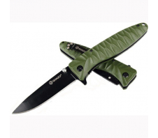 Нож Ganzo G620G-1, черный клинок (зеленый) 440 G10