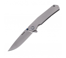 Нож складной Ruike P801-SF, серебряно-синий 14C28N Сталь