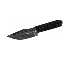Метательный нож "Кремень ", черный, обмотка  Паракорд