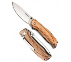 BK01MB700 Pakka Hunter - склад. нож, дерев. рук-ть, сталь 440B 440B Стабилизированная древесина