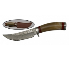 Нож хозяйственно-бытовой "K837" Дамаск Рог