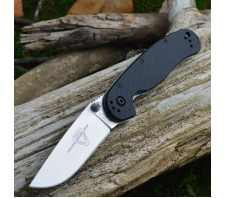 Складной нож Ontario RAT 2, AUS-8, сатин, черный термопластик AUS8 G10