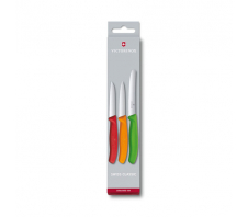 6.7116.32 набор из 3-х овощных ножей с цветными рукоят. X50CrMoV15 Полипропилен