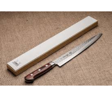 07230 Нож кухонный для тонкой нарезки, SAKAI TAKAYUKI, сталь Damascus VG-10, 17 сл. 240мм, махагон VG-10 Стабилизированная древесина