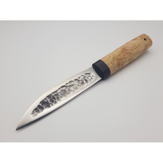 Нож "Якутский средний", сталь Х12МФ, кованый дол, карельская береза