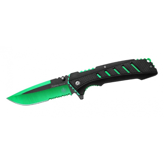 Нож складной хозяйственно-бытовой "Хамелеон", зеленый
