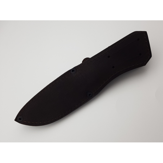 Нож "Егерь", сталь N690, мельхиор, карельская береза/черное дерево