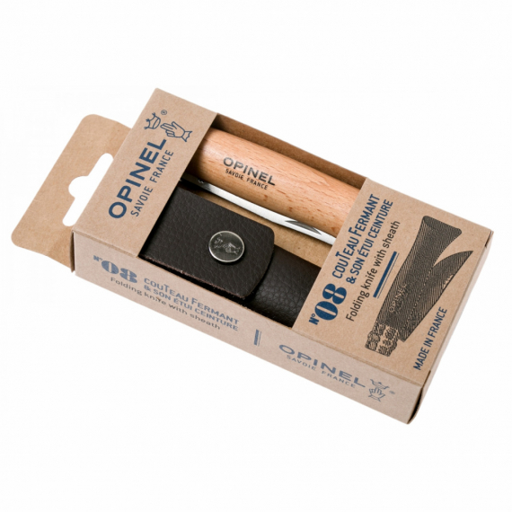 Складной нож "Opinel №8", inox, чехол, картонная коробка