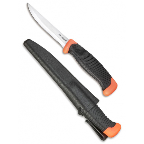 BK02RY100 Falun - нож фикс, черно-оранж.пластик, 420