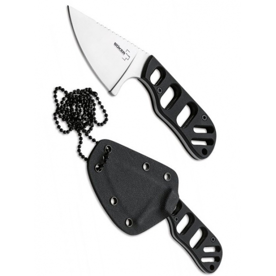 BK02BO321 SFB Neck - нож с фикс. клинком, черная рук-ть G-10, сталь 440C