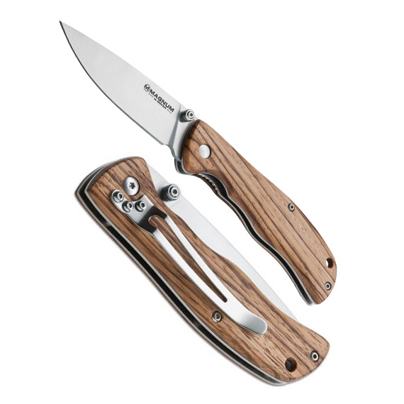 BK01EL605 Backpacker - нож складной, сталь 440A, дерев. рук-ть
