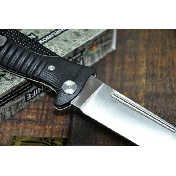 Складной нож "Reptilian Финка 01", сталь D2, черный G10