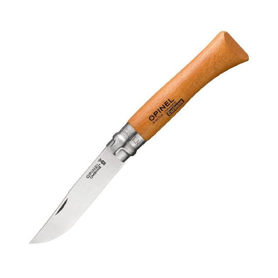 Нож Opinel №10, углеродистая сталь, рукоять из дерева бука, блистер