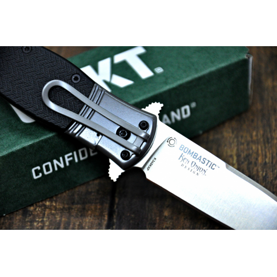 CRKT_K340KXP Bombastic - нож складной, рук-ть сталь/нейлон, клинок 8Cr13MoV