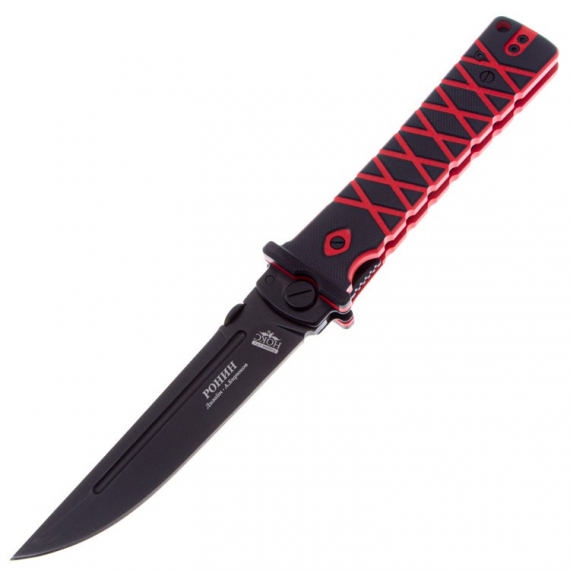 Складной нож  "Ронин" НОКС, сталь D2,  G10 (красно-черный)