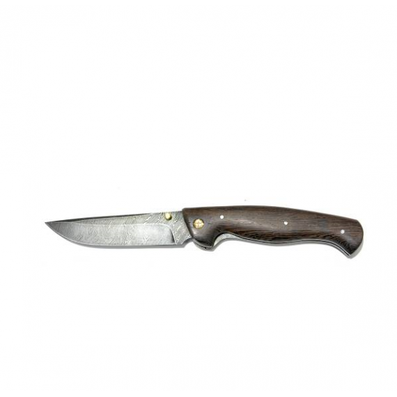 Складной нож "Сибиряк", дамасская сталь, венге