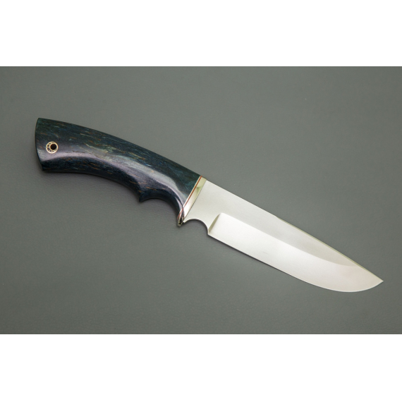 Нож "Лорд", M390, стабилизированная карельская берёза, мельхиор