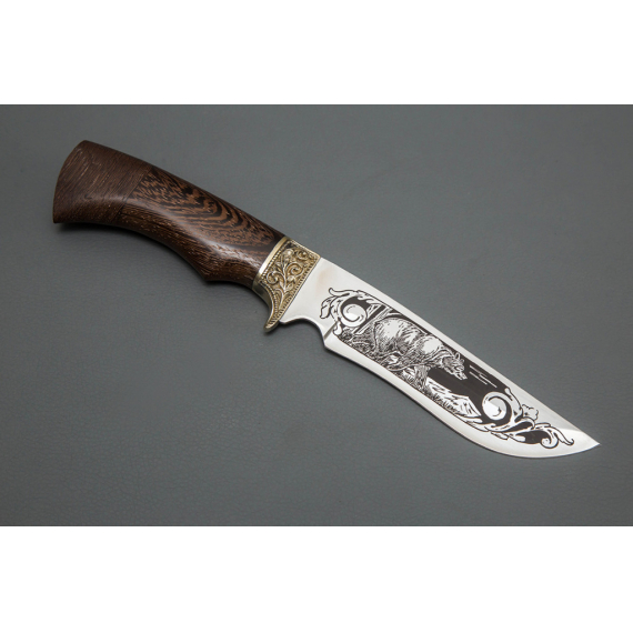 Нож "Галеон", сталь 95х18, венге, литье, гравировка