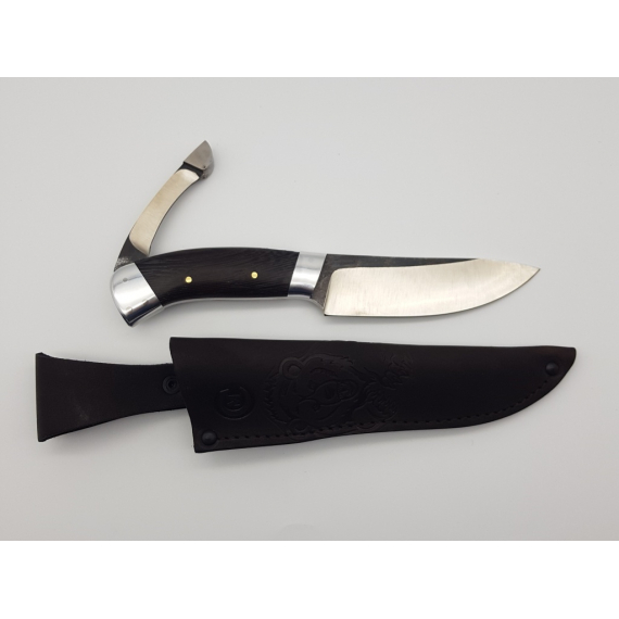 Нож "Кайман" со шкуросъемом, сталь Х12МФ, венге