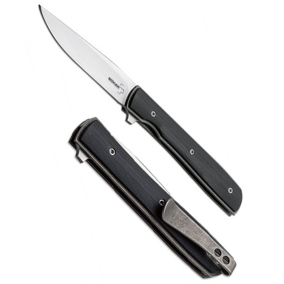 BK01BO782 Urban Trapper Petite G-10 - склад. нож, черная рук-ть G-10, сталь VG-10
