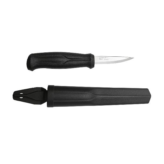 Нож Morakniv Wood Carving Basic, нержавеющая сталь, цвет рукоятки черный