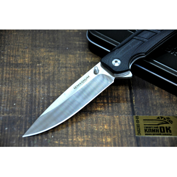 BK01MB724 Magnum Gatto Nero - нож складной, чёрная рук-ть G-10, сталь 440A