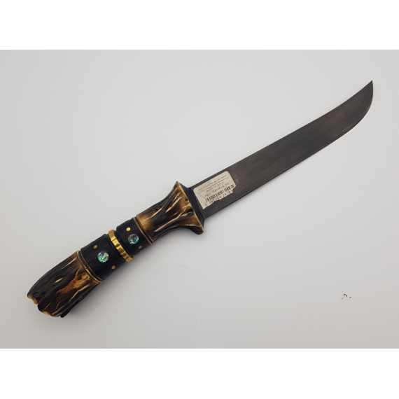 Узбекский нож Пчак (большой), У8, косуля, черный граб, перламутр
