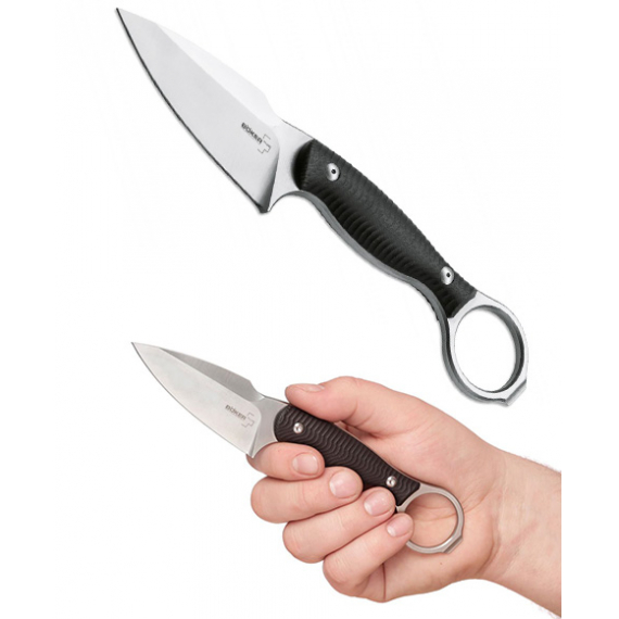 BK02BO175 Accomplice нож фикс.,клинок-8.2см.,сталь 14C28N,рук.- G10