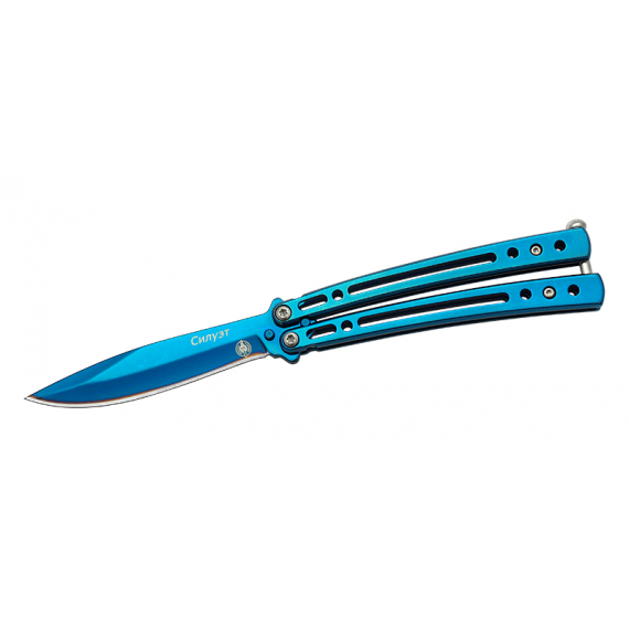 Нож-бабочка хозяйственно-бытовой "Силуэт", синий